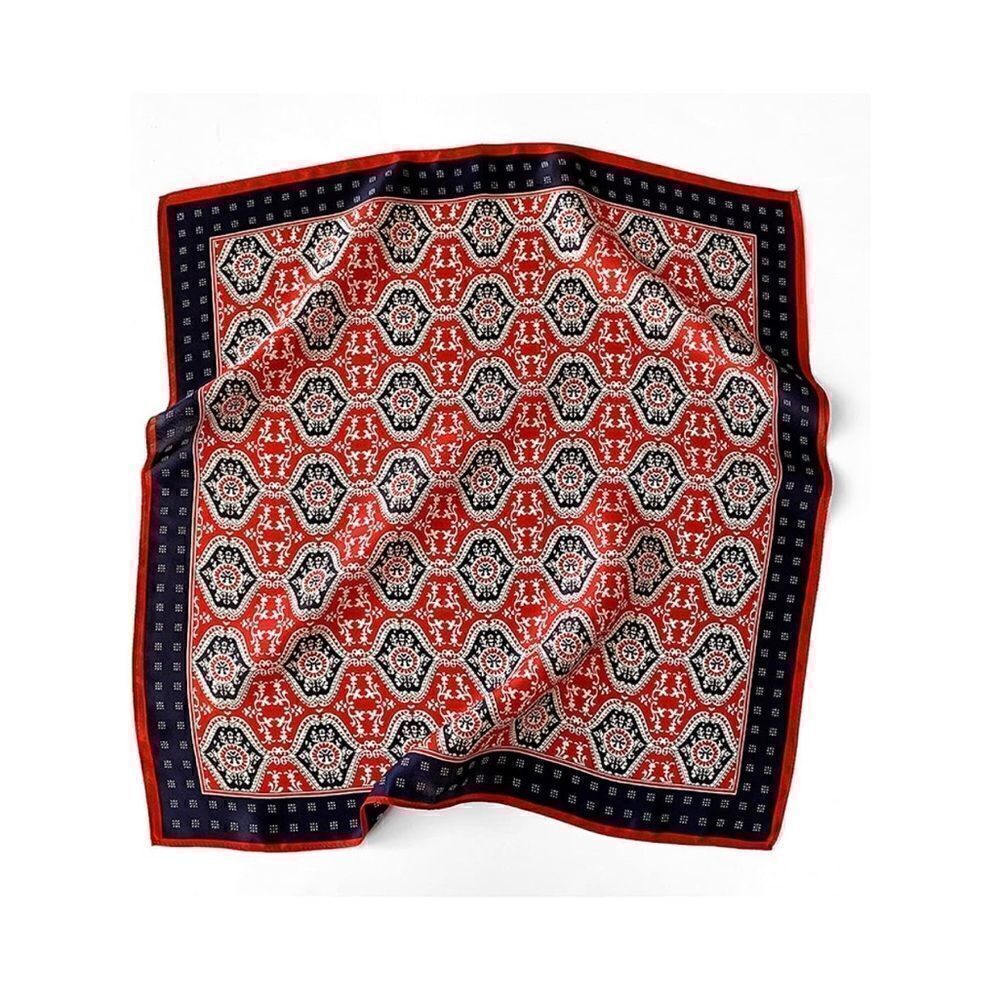 Black and red Silk Scarf
